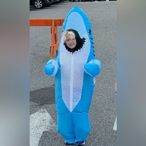 Blow up shark costume